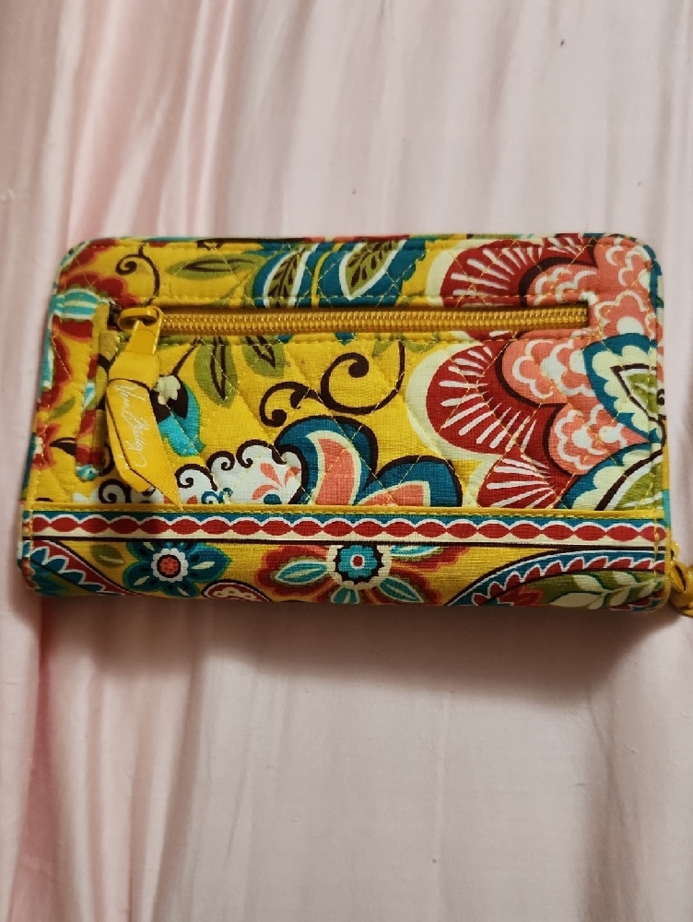 Vera Bradley Yellow Multicolor Paisley Quilted Travel Bag Set - Picture 9 of 14